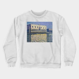 The Doges Palace by Claude Monet Crewneck Sweatshirt